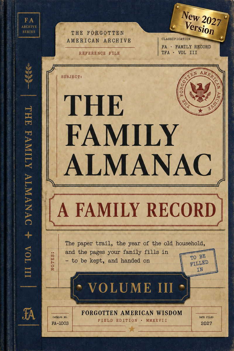 Volume III cover: The Family Almanac — the volume that exists only inside the Complete Archive